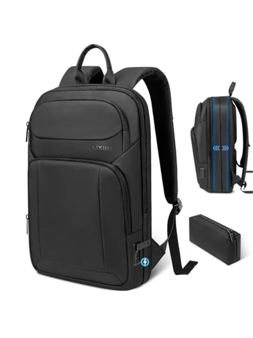 Men's Backpack Slim & Expandable Travel Laptop Backpack with USB Charging
